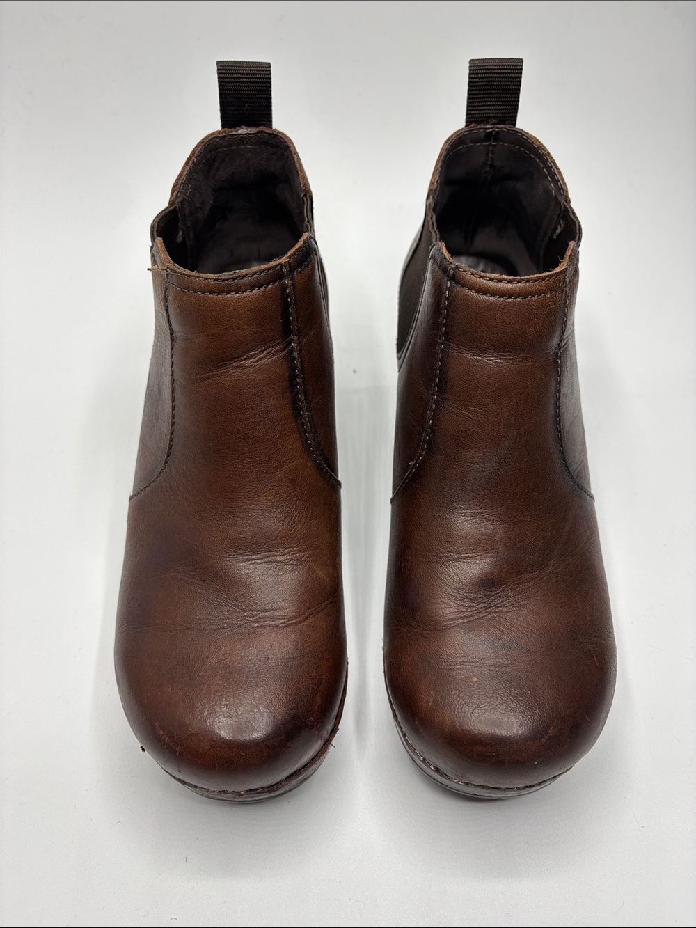 Dansko Womens EU 36 (US 6) Brown Leather Chelsea Ankle Boot Slip On Comfort